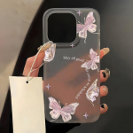 Mobiliųjų telefonų dėklai, skirti iPhone 11 13 15 Pro Max 12 14 Pro Max Case iPhone 16 15 Plus 13 Pro 12 Matinio tekstūros dažytos animacinės gėlės iPhone 11 balta