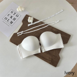 Moteri&scaron;kos priekinės užsegimo liemenėlės su storinančia susirauk&scaron;lėjusia liemenėle, besiūlė, be petne&scaron;ėlių, mink&scaron;ta, &bdquo;Push Up&ldquo; liemenėlė, seksuali, nematoma, intymi. L