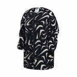Nike Laisvas pliu&scaron;inis laisvalaikio &scaron;varkas moterims Juodas Baltas FV8026-010 M black