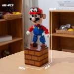 Super Mario Bros kaladėlės Yoshi Luigi Žvaigždė Surinkimas Klaustukas MOC 3D modelis Mario Mini kaladėlių žaislas Kalėdų dovanai No Box