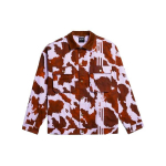 Adidas Originals X Ivy Park bendro prekės ženklo dažyta spalvų blokų laisva džinsinė striukė moterims Vir&scaron;utinis drabužis Bordo HE3739 M
