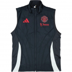 Adidas Manchester United 2024-25 Mados Patogus Stovintis Apykaklės Odai Draugi&scaron;kas Liemenė Unisex Liemenės IS8091 S