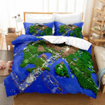 3D Skaitmeninės spaudos trijų dalių Minecraft žaidimo vaiki&scaron;kas animacinis antklodės komplektas AU Sing140*210cm