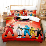 1995 Mighty Morphin Patalynės Komplektas Viengulis Twin Pilnas Queen King Dydžio Lovos Komplektas Suaugusiųjų Vaikų Miegamojo Antklodės Užvalkalas Komplektas 3D EU Single(135*200cm)3pcs beige