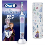 Oral-B Pro Kids3+ Brosse &agrave; dents &eacute;lectrique enfant La Reine Des Neiges, Disney, 1 &eacute;tui de voyage, 1 Brossette Brossage Doux