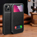 I&scaron;manusis langelis Tikros odos dėklas iPhone 16 Pro 17 Pro 15 14 13 12 11 XR XS Max 7 8 Plus SE 3 Magnetinis atverčiamas piniginės dangtelis For iPhone XR juoda