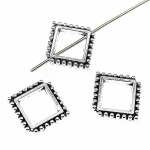 15 vienetų tarpiklis, skirtas pasidaryk pats papuo&scaron;alams, rankų darbo mažos skylės tarpikliai, karoliukai 17x15x3 mm skylės dydis 1 mm B13796 antikinės sidabrinės spalvos