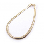 Les Tr&eacute;sors De Lily [C7324] - Bracelet Plaqu&eacute; Or 'Miroir' 18 cm 3. 5 mm