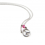 Les Tr&eacute;sors De Lily [K9647] - Collier Argent 'Peace' rose argent&eacute;