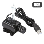 DECDEAL USB be&scaron;epetis vandens siurblys su sieteliu Itin tylus mini DC5V mikro &scaron;epetėlis vandens alyvos siurblys juoda