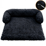 &Scaron;unų lovos sofa dideliems &scaron;unims Naminių gyvūnų sofos kilimėlis &Scaron;iltas lizdas Veislys Mink&scaron;tas naminių kačių &scaron;uniuko pagalvėlė Ilga pliu&scaron;inė antklodė sofos užvalkalas XXL tamsiai pilka spalva