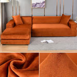 Aksominis sofos užvalkalas Elastingas storas L formos kampinis sofos užvalkalas svetainei 1/2/3/4 vietos tamprus sofos sofos fotelis užvalkalas 1 Seater 90-140cm