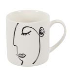 Les Tr&eacute;sors De Lily [A1231] - Mug c&eacute;ramique 'Arty' noir blanc - 90x90 mm (35 cl) juoda