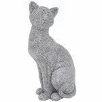 Les Tr&eacute;sors De Lily [A3308] - Figurine r&eacute;sine 'Chats' gris argent&eacute; strass - 28x14x12 cm