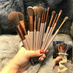 13vnt SoftMakeup &scaron;epetėlių rinkinys kosmetikai Foundation Blush Powder Eyeshadow Kabuki Blending Makeup Brush grožio priemonė rožinė