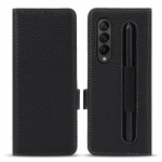 Natūralios odos, skirtos &bdquo;Samsung Galaxy Z Fold 3 Case Flip Book Pen&ldquo; lizdo kortelės piniginės apsauginis dangtelis Genuine Leather