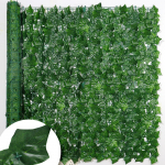 Dirbtiniai augalai Ivy Privatumo tvora 19,7x118 colių dirbtinės gyvatvorės tvora Dirbtinis augalas vynmedžių lapų dekoravimas lauko sodo dekoravimui leaf1_0.5m 19.7in x1m 39in