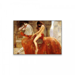 Lady Godiva, John Collier Plakato spaudinys Aliejinė tapyba drobės spaudinys Seksuali mergina nuoga ant arklio Plakatas Vintažinis drobės paveikslas 21x30 No Frame