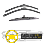 3 vnt Ford Fusion hečbekui 2002-2012 m. 22 16 11 priekinio galinio valytuvo &scaron;luostės priekinio stiklo priekinio stiklo langų pjovimo priedai 2008 2009 2010 2011 2012 m.