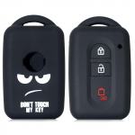 3 mygtukų silikoninis nuotolinio valdymo pulto raktų pakabukas, skirtas Nissan Qashqai Micra Juke X-Trail Tiida Navara Note Pathfinder raktų pakabukas juoda
