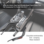3 vnt Automobilio vidaus pavarų dėžės konsolės skydelio rėmo dangčio apdaila, blizgučiai, automobilių priedai LHD, skirti Honda Civic 10th 2016 m.