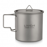 Itin lengvas Titanium Cup lauko ne&scaron;iojamas kempingo pikniko vandens puodelio puodelis su sulankstoma rankena 300 ml