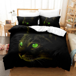 3D skaitmeninis spausdintas patalynės komplektas Pet Cat serijos antklodės užvalkalas ir pagalvės užvalkalas 2/3 mikropluo&scaron;to audinio gabalėlių namų dekoravimui AU Single 140x210cm