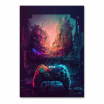 Žaidimo meno drobės spauda Punk sprogimo valdiklis Plakatas Žaidimo valdiklis Arkadinis žaidimas Sienos menas Esports 21cm&times;30cm NoFrame