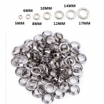 100 vnt ąsa su poveržle, odine rankdarbių remonto tarpine 4 mm 5 mm 6 mm 8 mm 10 mm 12 mm 14 mm ir 17 mm 7MM