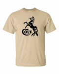 Colt Horse Logo 2nd d Pro Gun Brand Tee &scaron;autuvo pistoletas Unisex mar&scaron;kinėliai S