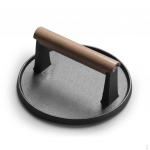 Press Meat barbecue with Wood Handle for Griddle