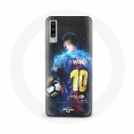 Dėklas - Maniacase - Samsung Galaxy A70 - Lionelis Messi - FC Barcelona - Juodas juoda