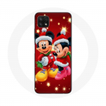 Coque maniacase pour Samsung Galaxy A22 5G Mickey Mouse et Minnie Mouse le jour de No&euml;l