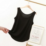 XL to 6XL Modal O-Neck Tank tops Summer women's camisole Thin Loose Sleeveless T-shirt Solid color Tee Top Large size XL