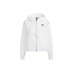 Adidas logotipas Spausdinta sportinė megzta striukė su gobtuvu Moteri&scaron;ka striukė Balta HE9959