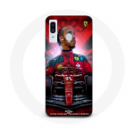Coque Maniacase pour Samsung Galaxy A40 Lewis Hamilton Ferrari officiel