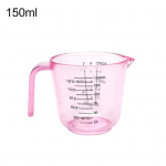 150/300/600ml Rankenėlė Vandens Matavimo Pieno Kiau&scaron;inių Svarstyklės Puodelis Matavimo Įrankis 150ML rožinė