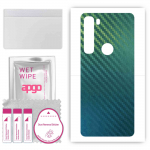 apgo Protective Skin Sticker for the back compatible with Motorola Edge, Wrap Film, Foil, Vinyl - Pattern Carbon Chameleon CAKA1