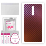 apgo skin sticker film foil vinyl for the BACK compatible with Nokia 8, scratch-resistant, easy to install - Carbon Chameleon CAKA5