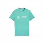 Puma Mercedes-AMG Petronas Logotipo Spaudinys Laisvalaikio Apvalios Kaklo Mar&scaron;kinėliai Vyri&scaron;ki Vir&scaron;utiniai Drabužiai Mėlyni 623762-05 M