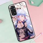 Kamisato Ayaka Genshin Impact Redmi Note 12 Pro Plus dangtelis, skirtas Redmi Note 10 8 9 11 Pro 12S 11S 10S 9S 9C 10C 12C Redmi Note 12ProPlus