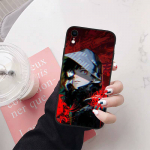Tokyo Ghoul telefono dėklas, skirtas iPhone 6 6s 7 8 11 12 13 14 15 XS Pro Max XR X SE Samsung S20 S21 S22 S23 S24 FE Ultra S8 S9 S10 Plus Lite S21S S10E Samsung S22 Ultra &scaron;ilta purpurinė