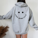 COOL MOMS CLUB Spausdinti Laisvas megztinis Hoodie Moteri&scaron;ki megztiniai Megztiniai megztiniai citata mada S