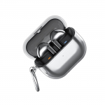 Silikoninis apsauginis dėklas pumpurams 3 ausinių apsauginis dangtelis, atsparus smūgiams priedas juoda