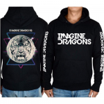 4 dizaino Imagine Dragons 3D roko medvilniniai gobtuvai Prekės ženklo Shell striukė su gobtuvu Punk metalo Sudadera megztinis megztinis i&scaron; vilnos vir&scaron;utiniai drabužiai 4XL