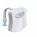 16 spalvų judesio jutiklis, automatinis tualeto naktinis ap&scaron;vietimas, tualeto dubenėlis, naktinis ap&scaron;vietimas, veikiantis su baterijomis balta