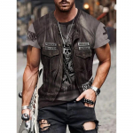 Netikros liemenės Striukės ra&scaron;tas Spausdinti mar&scaron;kinėliai vyrams 3D Naujovė Vasaros Hip Hop Trend Top Fashion Oversized Cool Street Vyri&scaron;ki drabužiai 2XL