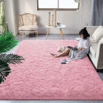 Auk&scaron;tos kokybės ir itin mink&scaron;tas pliu&scaron;inis kilimas Miegamojo lovos kilimėlis Svetainės vaikų kambarys Neslystantys namų dekoravimo kilimai 183x275cm