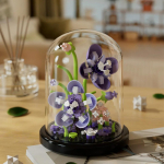 Gėlių puok&scaron;tė Bonsai statybiniai blokai Dirbtinis plastikinis augalų apsaugos nuo dulkių mikromodelis Namų dekoravimo žaislas, skirtas vaikui gimtadienio dovana Style A