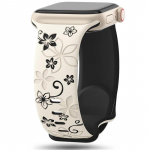 Graviruotas dirželis Apple Watch 10 apyrankei 46mm 42mm 44mm 40mm 45mm 41mm Ultra 49mm silikoninė Correa apyrankė iWatch Series 10 9 7 8 SE 38mm 40mm 41mm